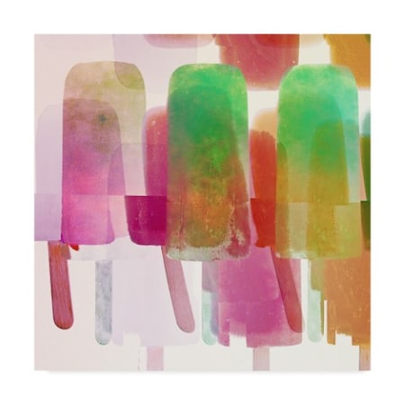 Trademark Fine Art Color Bakery 'Popsicles 1' Canvas Art, 14x14 ALI41780-C1414GG